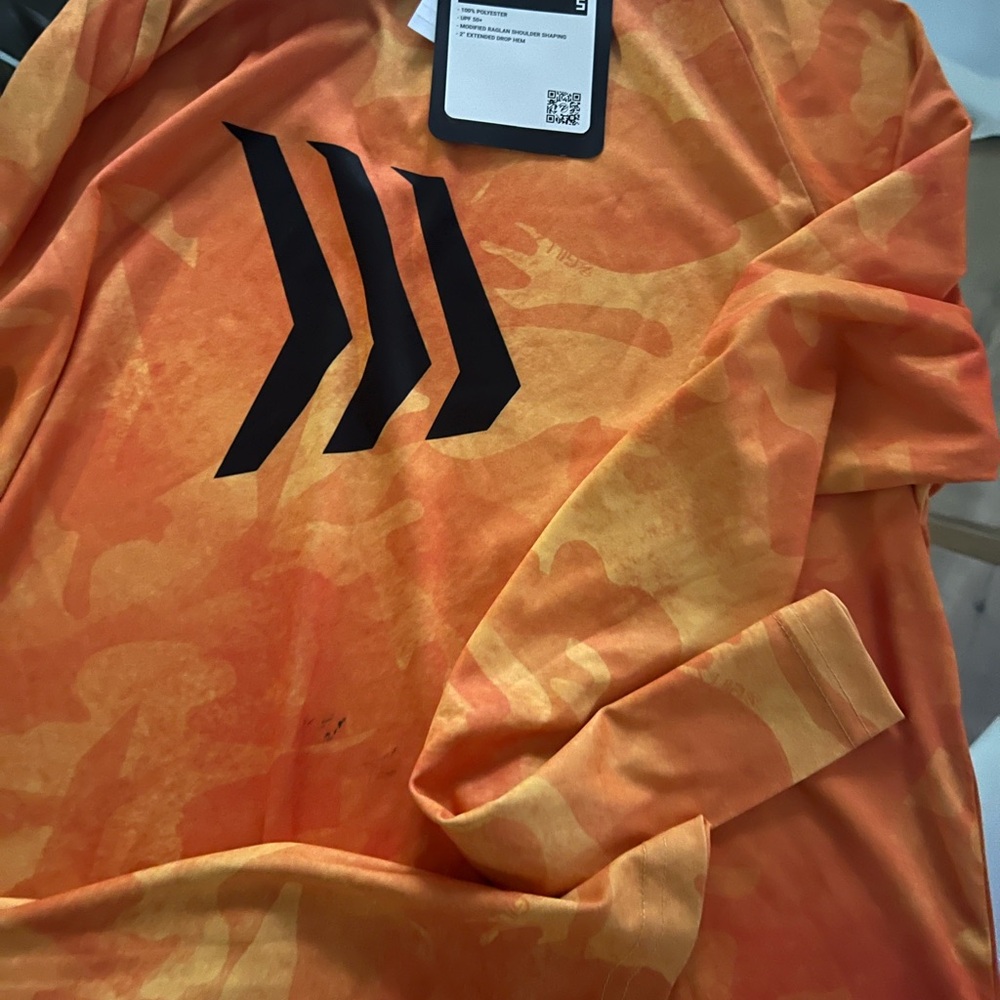 Bold Orange Camouflage Long Sleeve Shirt